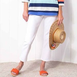 NWT Tribal Stretch Twill Denim Jeans Capri Pants White 8